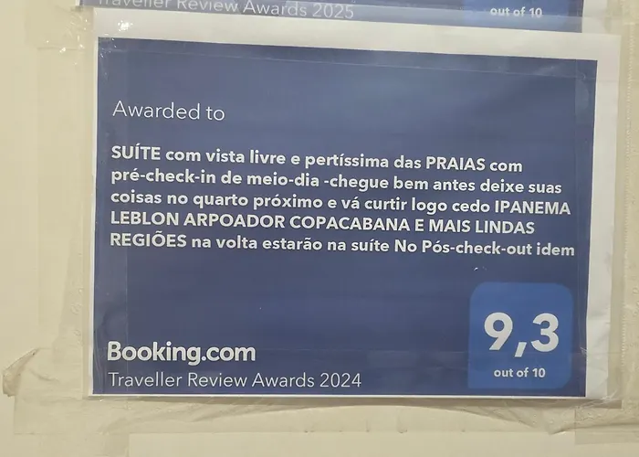 SUÍTE c vista livre e pertíssima das PRAIAS IPANEMA LEBLON ARPOADOR COPACABANA e do CRISTO REDENTOR do BONDINHO PÃO DE AÇUCAR etc Chegando mais cedo que o Check-in do meio-dia, deixe suas malas e vá se divertir, idem no Check-out das 10h manhã Rio de